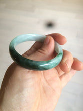 Load image into Gallery viewer, 46.7mm Certified Type A 100% Natural sunny green/dark green/purple Jadeite Jade bangle AX6-0100
