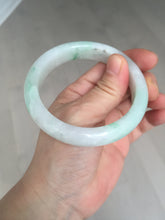 Load image into Gallery viewer, Shopify only. 55.7mm certified 100% natural icy watery light white/sunny green jadeite jade bangle BN73-9363
