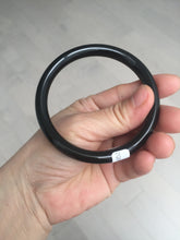 Load image into Gallery viewer, 59.5mm 100% Natural dark green/black meteorite Stellar Night sky round cut nephrite bangle HF101-8251

