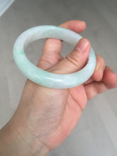 Load image into Gallery viewer, Shopify only. 55.7mm certified 100% natural icy watery light white/sunny green jadeite jade bangle BN73-9363
