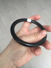 Load image into Gallery viewer, 65mm 100% Natural dark green/black meteorite Stellar Night sky round cut nephrite bangle HF102-8250
