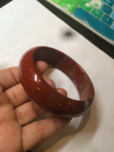 Load image into Gallery viewer, 61.2mm 100% natural red/pink/gray red jasper stone bangle XY64
