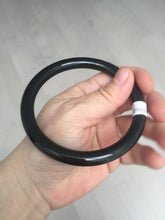 Load image into Gallery viewer, 65mm 100% Natural dark green/black meteorite Stellar Night sky round cut nephrite bangle HF102-8250
