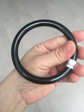 Load image into Gallery viewer, 65mm 100% Natural dark green/black meteorite Stellar Night sky round cut nephrite bangle HF102-8250
