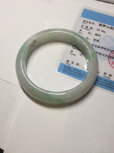 Load image into Gallery viewer, Shopify only. 55.7mm certified 100% natural icy watery light white/sunny green jadeite jade bangle BN73-9363
