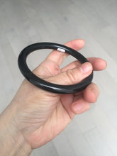 Load image into Gallery viewer, 65mm 100% Natural dark green/black meteorite Stellar Night sky round cut nephrite bangle HF102-8250
