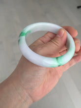 Load image into Gallery viewer, 卖了  57mm certified Type A 100% Natural sunny green/purple/white(白底青) Jadeite Jade bangle BF138-4073
