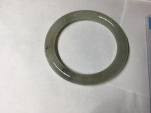 Load image into Gallery viewer, 51.5mm certified 100% natural Type A light green yellow with floating seaweed round cut jadeite jade bangle BM64-6613
