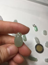 Load image into Gallery viewer, 100% natural type An icy watery light purple green white blessed melon 福瓜) Jadeite Jade pendant group BP58
