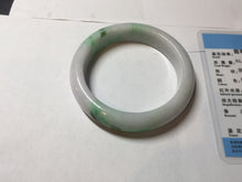 Load image into Gallery viewer, 卖了  57mm certified Type A 100% Natural sunny green/purple/white(白底青) Jadeite Jade bangle BF138-4073
