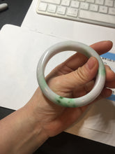 Load image into Gallery viewer, 卖了  57mm certified Type A 100% Natural sunny green/purple/white(白底青) Jadeite Jade bangle BF138-4073
