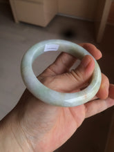 Load image into Gallery viewer, 55.7mm Certified 100% natural Type A light green/purple/yellow (FU LU SHOU) jadeite jade bangle AM80-5347
