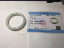 Load image into Gallery viewer, 53.2mm certificated Type A 100% Natural sunny green white(白底青) Jadeite Jade bangle BN74-3873
