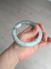 Load image into Gallery viewer, 60.3mm certified type A 100% Natural dark green/white chubby Jadeite Jade bangle BK53-2792
