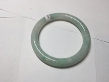 Load image into Gallery viewer, 55mm Certified type A 100% Natural sunny green/white round cut Jadeite bangle BN75
