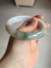 Load image into Gallery viewer, 57.5mm certified Type A 100% Natural dark green purple yellow brown white(FU LU SHOU) Jadeite Jade bangle Y159-3003
