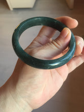 Load image into Gallery viewer, 59mm Certified Type A 100% Natural dark green/light blue/gray/black Guatemala Jadeite bangle AQ88-6412
