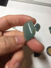 Load image into Gallery viewer, 100% natural type A Guatemala jadeite jade icy watery yellow green black Willow leaf pendant group BP63
