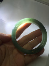 Load image into Gallery viewer, 56.8mm Certified 100% natural Type A oily dark green/ gray (老油青) jadeite jade bangle PD114
