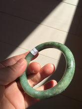 Load image into Gallery viewer, 55.7mm Certified 100% natural Type A dark green/brown round cut jadeite jade bangle BM9-5368
