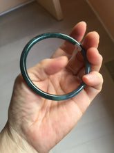 Load image into Gallery viewer, 60mm Certified Type A 100% Natural dark green/purple/blue/gray Guatemala slim round cut Jadeite bangle PA154-8845
