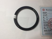 Load image into Gallery viewer, 59.5mm 100% Natural dark green/black meteorite Stellar Night sky round cut nephrite bangle HF101-8251
