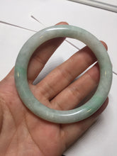 Load image into Gallery viewer, 55mm Certified type A 100% Natural sunny green/white round cut Jadeite bangle BN75
