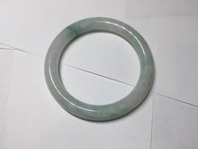 Load image into Gallery viewer, 55mm Certified type A 100% Natural sunny green/white round cut Jadeite bangle BN76
