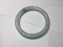 Load image into Gallery viewer, 55mm Certified type A 100% Natural sunny green/white round cut Jadeite bangle BN76
