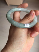 Load image into Gallery viewer, 54mm Certified Type A 100% Natural  light green round cut Jadeite Jade bangle Y161-2850
