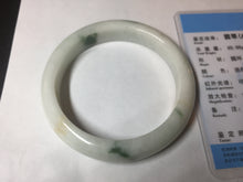 Load image into Gallery viewer, Shopify only 55.3mm Type A 100% Natural light green flying flowers Jadeite Jade bangle GC39-4056

