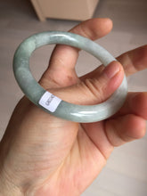 Load image into Gallery viewer, 54mm Certified Type A 100% Natural  light green round cut Jadeite Jade bangle Y161-2850
