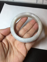 Load image into Gallery viewer, 56.5mm 100% natural type A white/light purple jadeite jade bangle AY81
