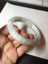 Load image into Gallery viewer, 56.5mm 100% natural type A white/light purple jadeite jade bangle AY81
