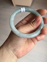 Load image into Gallery viewer, 54mm Certified Type A 100% Natural  light green round cut Jadeite Jade bangle Y161-2850
