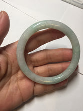 Load image into Gallery viewer, 57mm Certified type A 100% Natural sunny green/white round cut Jadeite bangle BN77-9819
