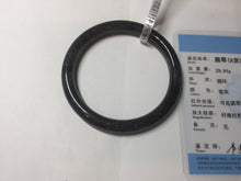 Load image into Gallery viewer, 55.5mm Certified Type A 100% Natural black (Wuji) slim round cut Jadeite Jade bangle PC43-2572

