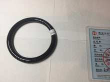 Load image into Gallery viewer, 65mm 100% Natural dark green/black meteorite Stellar Night sky round cut nephrite bangle HF102-8250
