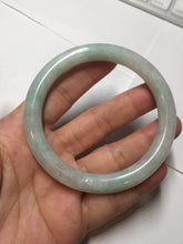 Load image into Gallery viewer, 57mm Certified type A 100% Natural sunny green/white round cut Jadeite bangle BN77-9819
