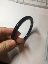 Load image into Gallery viewer, 65mm 100% Natural dark green/black meteorite Stellar Night sky round cut nephrite bangle HF102-8250
