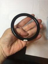 Load image into Gallery viewer, 65mm 100% Natural dark green/black meteorite Stellar Night sky round cut nephrite bangle HF102-8250
