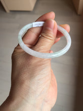 Load image into Gallery viewer, 52mm certified 100% natural icy watery Type A green/purple/white slim jadeite jade bangle PB139-5466
