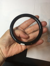 Load image into Gallery viewer, 65mm 100% Natural dark green/black meteorite Stellar Night sky round cut nephrite bangle HF102-8250
