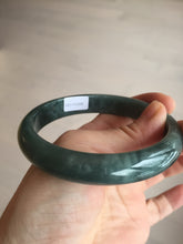 Load image into Gallery viewer, 62.3mm Certified Type A 100% Natural dark green/blue/gray/black Guatemala Jadeite jade bangle BK50-2320
