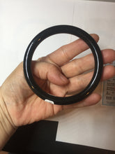 Load image into Gallery viewer, 65mm 100% Natural dark green/black meteorite Stellar Night sky round cut nephrite bangle HF102-8250
