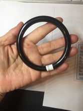 Load image into Gallery viewer, 65mm 100% Natural dark green/black meteorite Stellar Night sky round cut nephrite bangle HF102-8250
