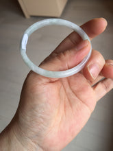 Load image into Gallery viewer, 52mm certified 100% natural icy watery Type A green/purple/white slim jadeite jade bangle PB139-5466
