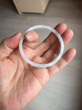 Load image into Gallery viewer, 52mm certified 100% natural icy watery Type A green/purple/white slim jadeite jade bangle PB139-5466
