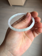 Load image into Gallery viewer, 52mm certified 100% natural icy watery Type A green/purple/white slim jadeite jade bangle PB139-5466
