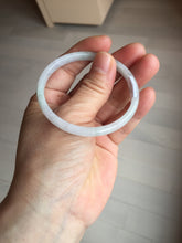 Load image into Gallery viewer, 52mm certified 100% natural icy watery Type A green/purple/white slim jadeite jade bangle PB139-5466
